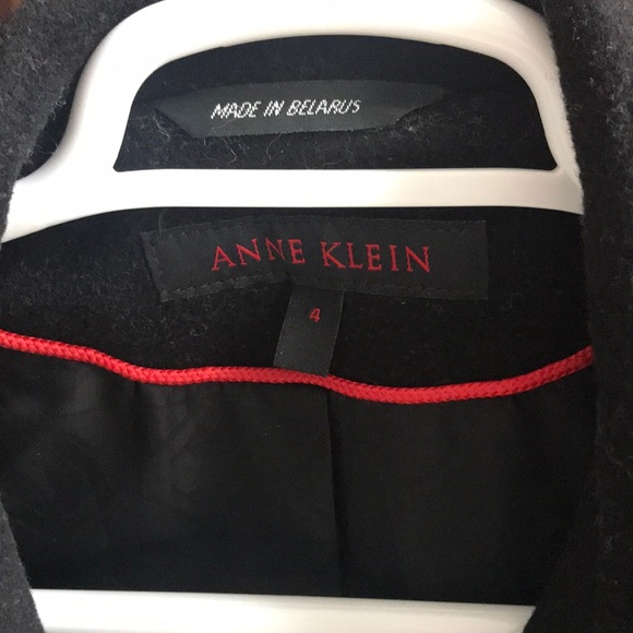 Anne Klein women’s black knee length pea coat - Picture 2 of 4